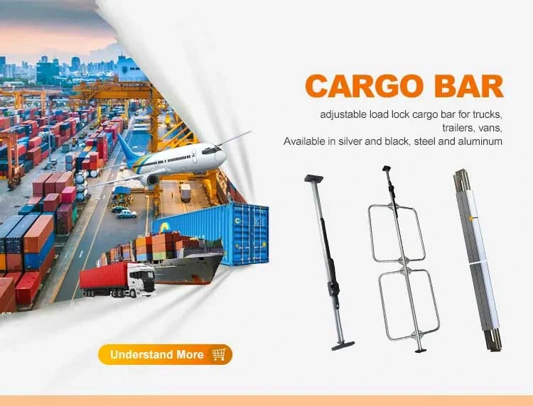 Cargo Bar Jack Bar Support Rod Support Bar 42mm Aluminum Tube Load Lock Cargo Jack Bar with Buffering